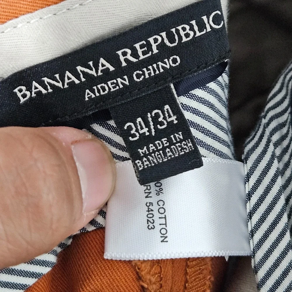 Banana Republic Men's Aiden Chino pant Orange Size 34x34